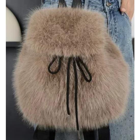 Hot salg vinter stor kapasitet vakker pels avslappet mote raffinert enkel hot i moten bærbar dame skulderveske