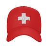 Gorra Unisex para Mujer Bandera de Suiza Retro Gorras de Béisbol Ajustable Ropa Casual