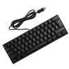 USB Wired Gaming Keyboard 60 Percent RGB Backlight 61 Keys Portable Compact Keyboard for PC Gamer Typist Black