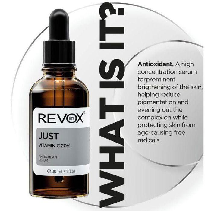 Sérum Visage - Revox - Juste Vitamine C 20% - Antioxydant - Collagène - Teint Unifié