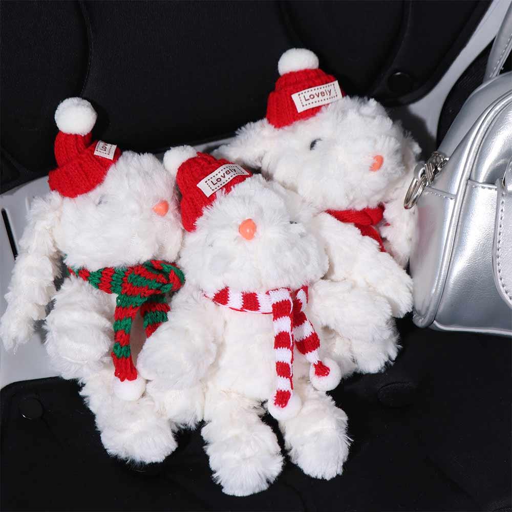 Cartoon Cartoon Plush Keychain Soft Plush Doll Key Ring Cute Christmas Rabbit Pendant  Friends