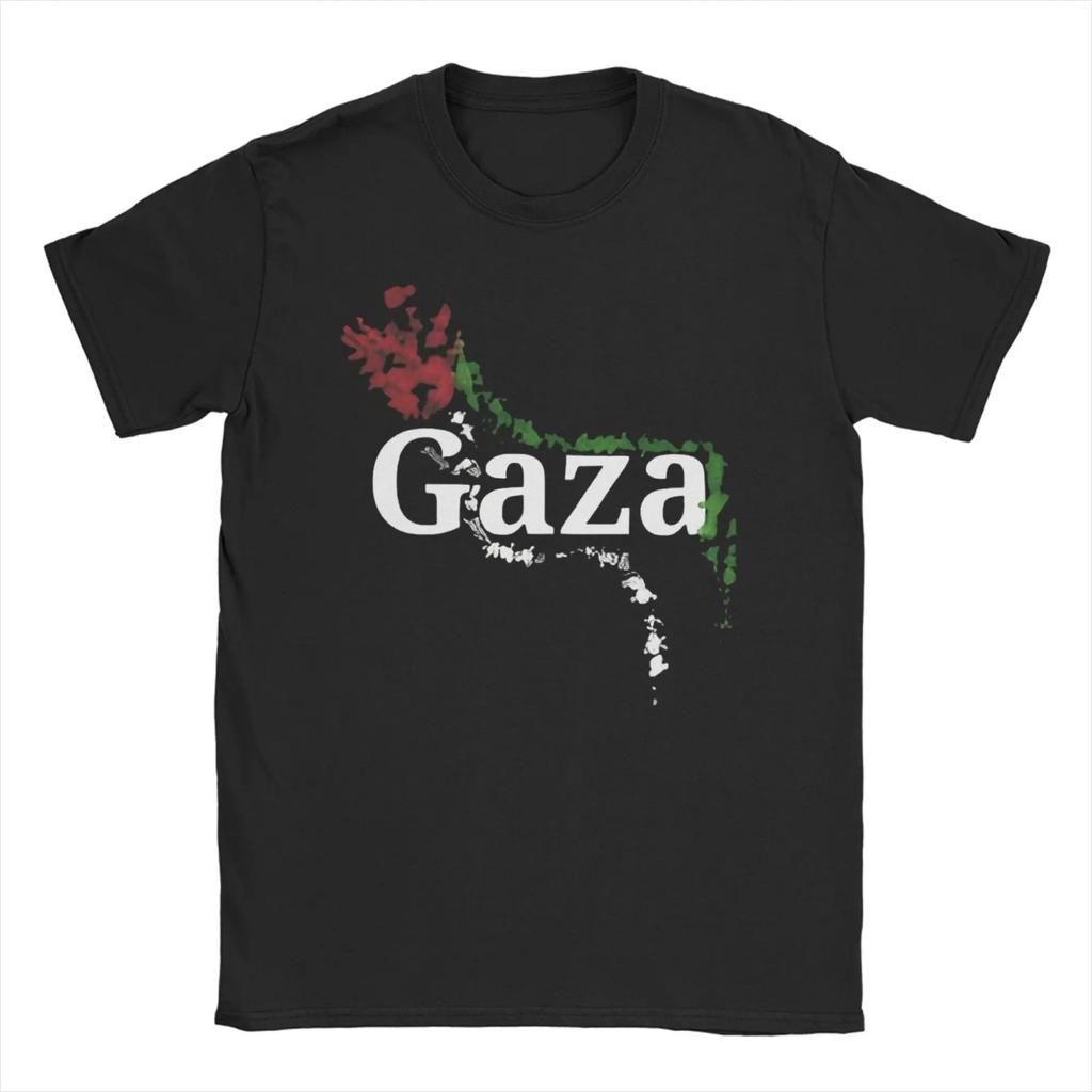 Gaza Palestine T-Shirt for Men Women Funny 100% Cotton Tee Shirt Round Collar Short Sleeve T Shirts Plus Size Clothing