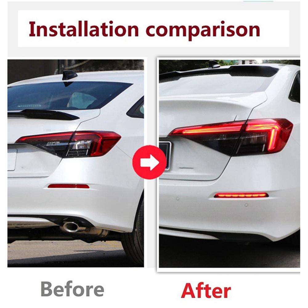 For Honda Civic Sedan 2022 LED Rear Fog Light Tail Bumper Light Sets Running water steering lamp