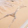 Authentische 100% 925 Sterlingsilber Dreieck Anhänger Halskette Quaste Choker Für Frauen Lange Kette Silberschmuck Geschenk