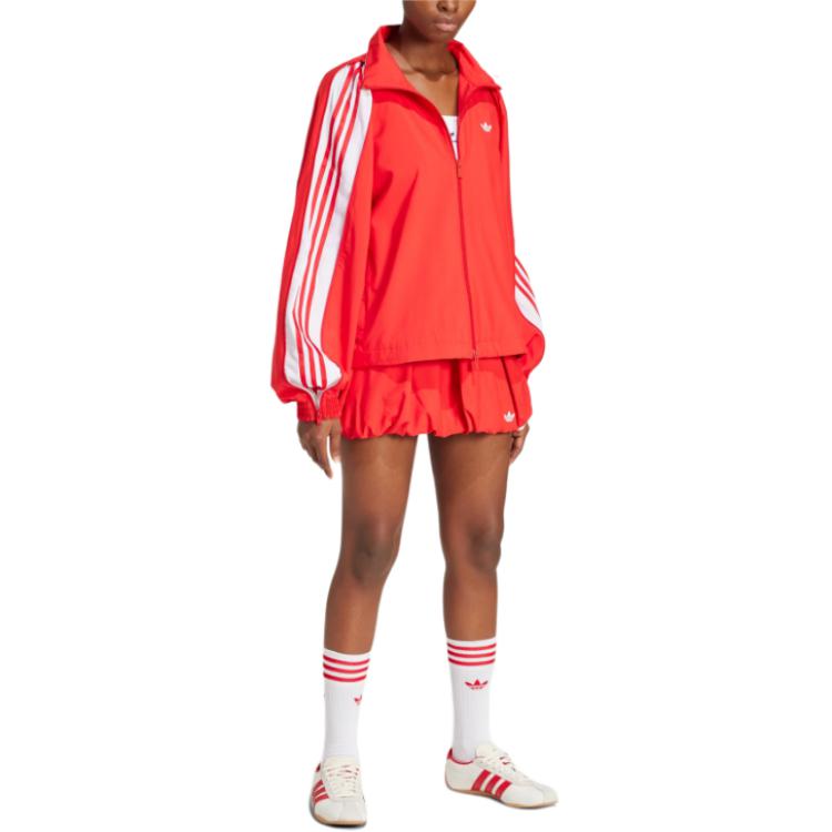 adidas Womens Adilenium Season 3 Zip Track Top Better Scarlet Women Streetwear JX9203