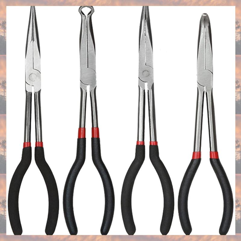 

2025 Trend Pliers Accessories 11-Inch Long Needle-Nosed Pliers Include Straight, 45-Degree, 90-Degree And O-Type Pliers