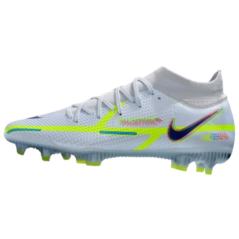 Nike Phantom GT2 Elite DF AG-Pro Comfortable Non-Slip Durable Football Shoes Men Football Shoes Gray Fluorescent-Yellow DC0749-055