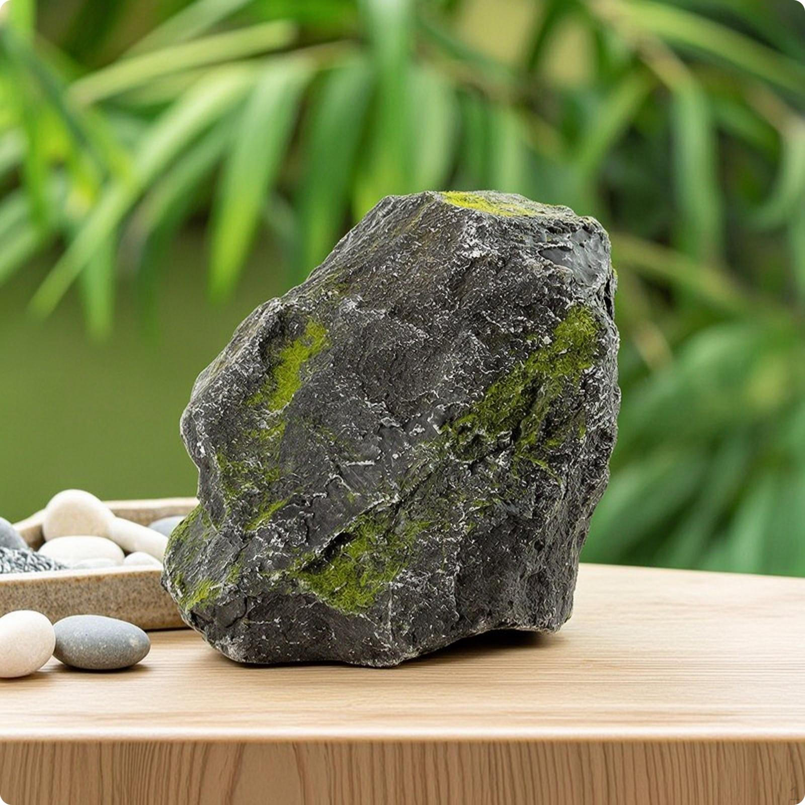 Realistic Rock Sculpture Textured Artificial with Lichen Irregular Faux Stone for