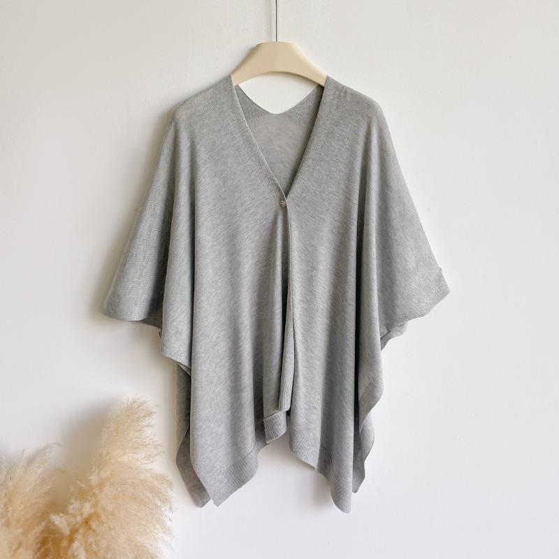 Loose Knit Shawl Sun Protection Spring Summer Autumn Long Cover Up