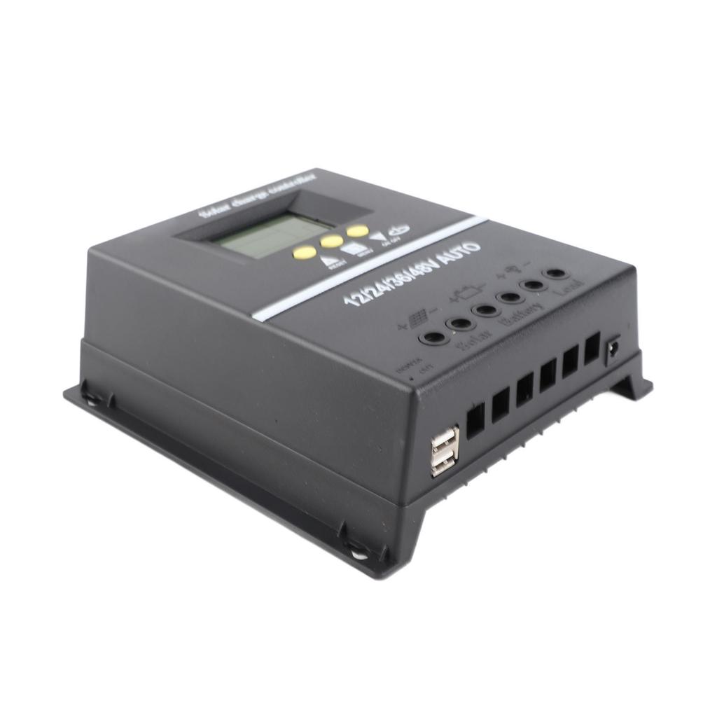 80A MPPT Solar Charge Controller 12V 24V 36V 48V LCD Display Solar Panel Battery Regulator with 2