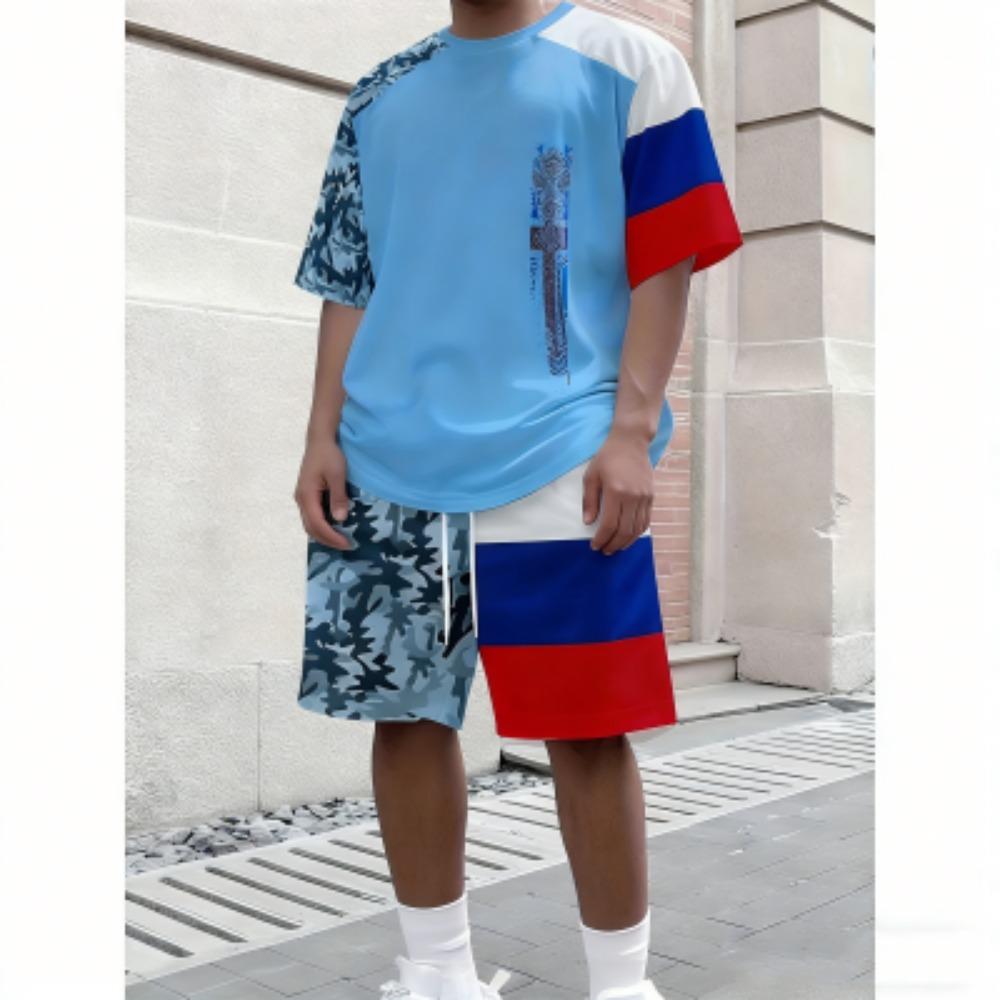 Summer Fashion Kids T-shirt and Shorts 2 Piece Set Summer Casual Outdoor Boys and Girls Outfit Kids Set 100