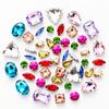 50 Mixed Silver Claw Drill Crystal Sewing Drill with Holes DIY Handmade Wedding Apparel Materials Jewelry Accessories Rhinestone Sew On Beads