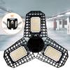 AC85 265V Deformable Garage Light LEDs Three Leaf Fan Blade Bulb Ceiling Lamp E27 E26 Base Lighting Angle Adjustable