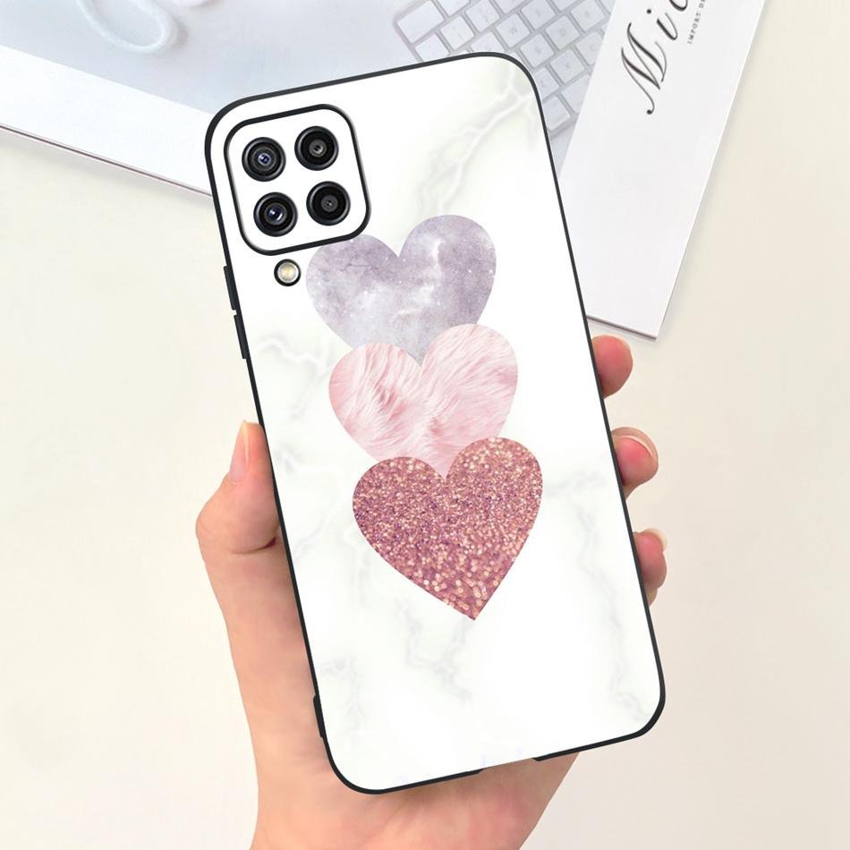 Für Samsung Galaxy M22 F22 Hülle Samsung M22 F22 4G SM-M225F E225F Mode Mond Design Weiches Silikon Schutzhülle Handyhüllen
