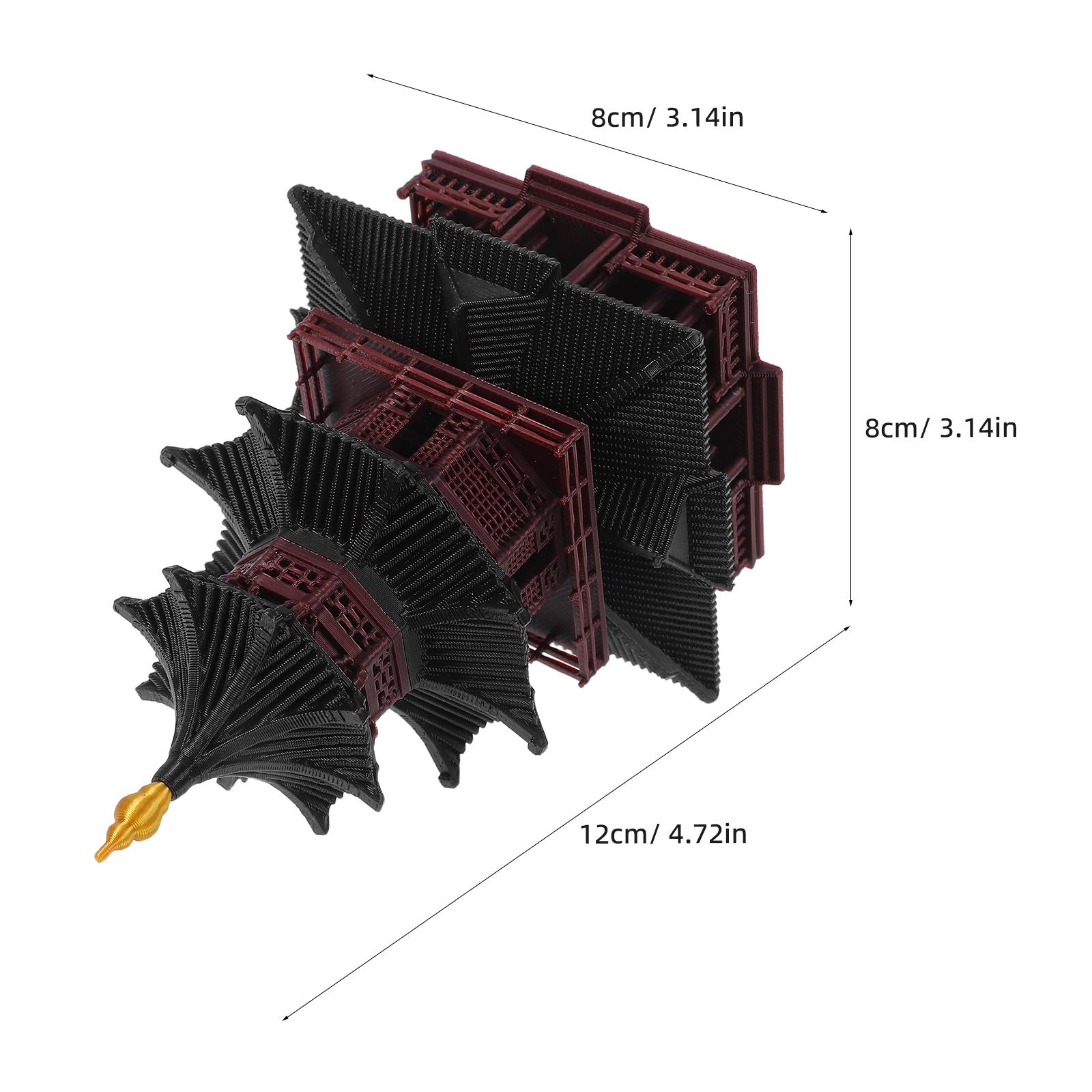 

Miniature Pagoda Figurine Asian Zen Garden Pagoda Statu Fairy Garden Accessories For Zen Garden Decor Asian Home Decoration фіолетовий