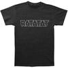 Men's Ratatat White Outline Logo On Black Slim Fit T-shirt Tri-Blend