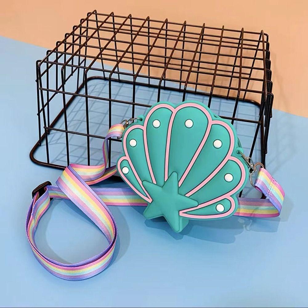 Silikonowa muszla w kształcie muszli Premium torebki muszelkowe z bąbelkami Portmonetka Zabawka do ściskania Wszechstronna torba na ramię Dziewczynki