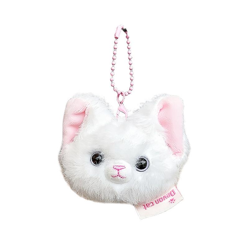 Devon Adorable Rex Cat Plush Keychain Cute Couple Backpack Charm Accessory Gift