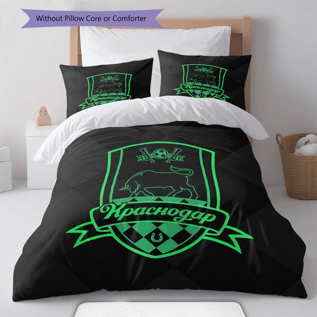 FC Krasnodar Fight Bedding Quilt Set Quilt Cover Pillowcase Home Decoration Birthday Gift (1 * duvet cover + 2 * pillowcase, without core)