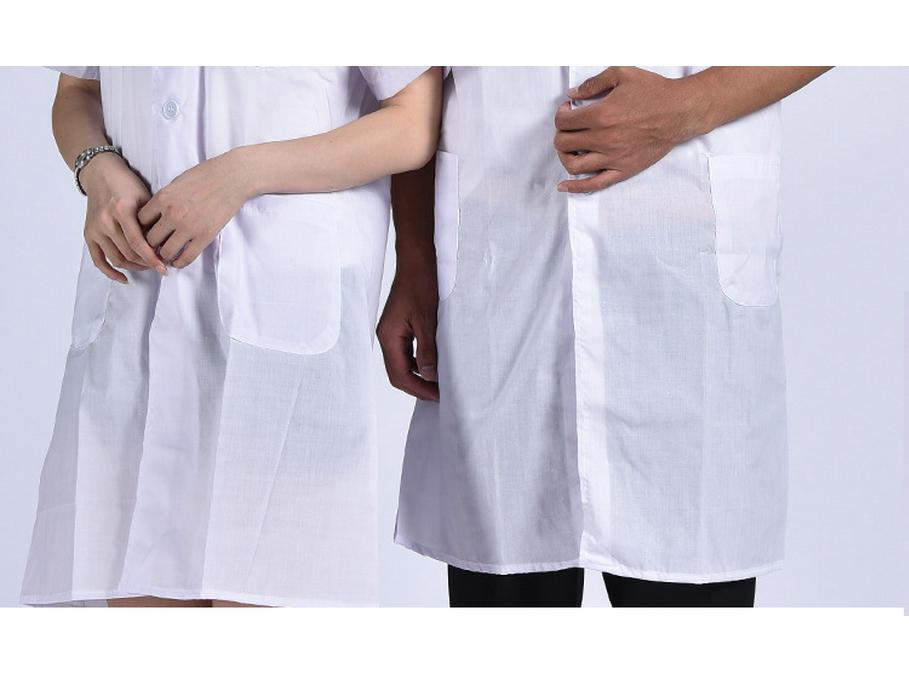 Women's Long-Sleeved White Lab Coat for Medical, Nursing, and Laboratory Use