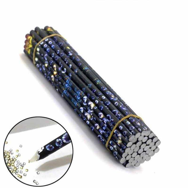 3 Stück 23cm Extra-Langer Nail Art Wachs Punktierstift Professionelles Punktierwerkzeug für Strasssteine Nageldesign & DIY Dekoration
