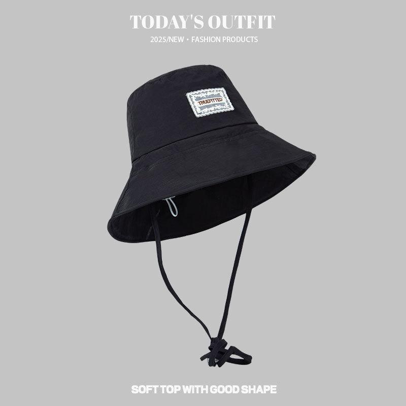 New Outdoor Casual Versatile Fisherman Hat for Women In Summer Sun Protection Sun Hat Big Head Circumference Showing Face Small Basin Hat Trendy