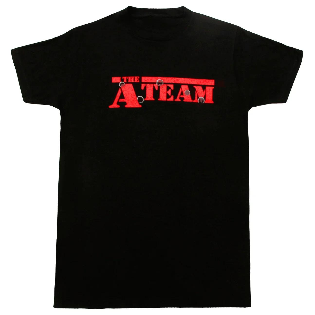 

Action Adventure TV Show The A-Team Bullet Holes T Shirt. Short Sleeve 100% Cotton Casual T-shirts Loose Top Size S-3XL - Men... 5XL різнокольоровий