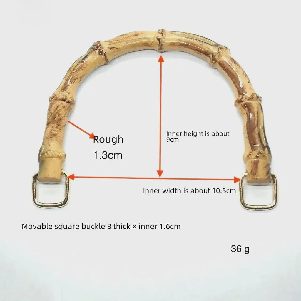 "El Yapımı Ahşap Bambu Yuvarlak D Şeklinde Çanta Sapı Hediye Kutusu"