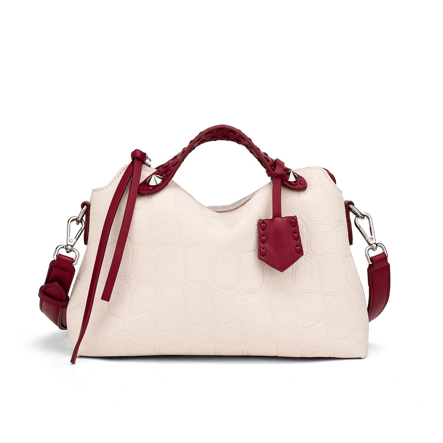 

Women s Cross-border Snake Print Handbag: Autumn/Winter Travel Shoulder & Crossbody Bag, PU Leather Fashion Accessory 28*10*20cm брудно-білий