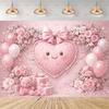 Pink Teddy Bear Photography Backdrop Sweet Dreamy Birthday Party Decoration Background Baby Shower Photo Booth Banner Supplies