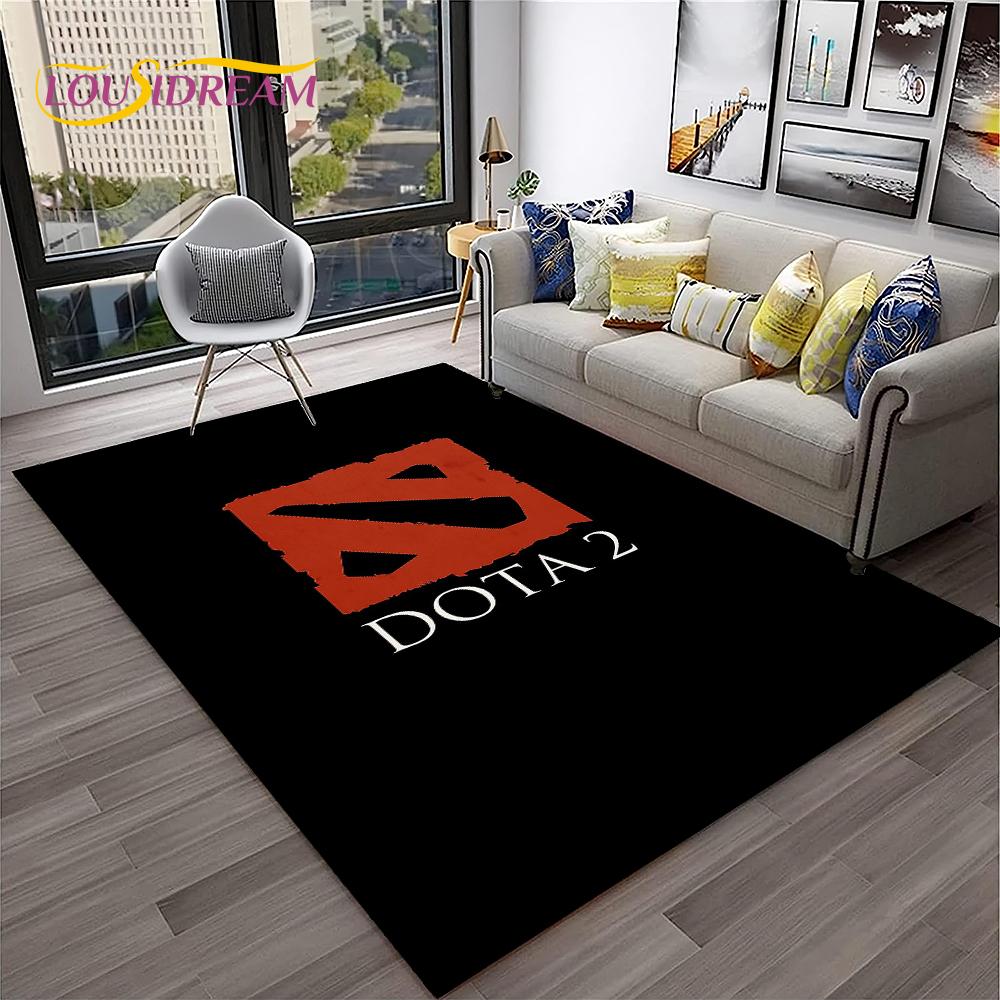 Tappeto HD Classici di Dota2 per Giocatori, Tappeto per Casa Soggiorno Camera da Letto Divano Zerbino Decorazione, Tappeto per Area Giochi Bambini Tappetino Antiscivolo