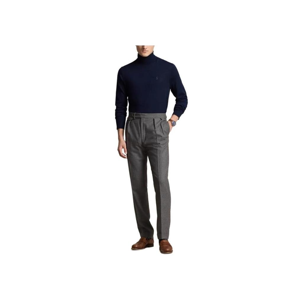 Polo Ralph Lauren Logo Embroidered High Neck Pullover Sweater Men sweater Navy-Blue 710946145-001