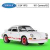 WELLY 1/24 Porsche 911 CARRERA RS 2.7 Alloy Scale Car Model Diecast Metal Static Collection Children Toy Car Vehicles Gift