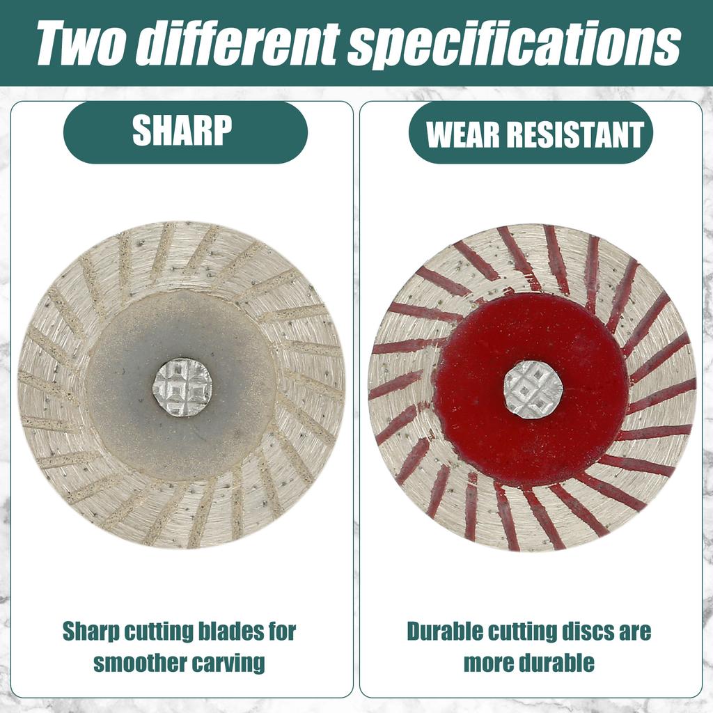 10Pcs Cutting Disc 6mm Shank Circular Saw Blade Sanding Disc Grinding Wheel For Wood Metal Stone Granite Marble Wet Dry Cutting
