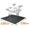 Choose Your Set and Size! ELEDORA DWM Large Electronic Drum Mat, Non-Slip Setting Mat, Compatible with Roland, Yamaha, Alesis, Donner, and More (DWM10
