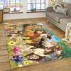 Spirit Riding Free Cartoon Horses Rug Carpet for Living Room Bedroom Home Decor,Non-slip Decoration for Sofa Doormat Girl Gift