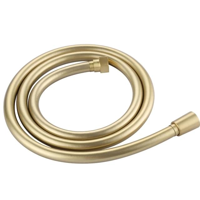 Golden 1.5M PVC High Pressure Shower Hose Flexible Shower Tube for Bathroom Shower Head Silver Black Bath Shower Hose Accessorie