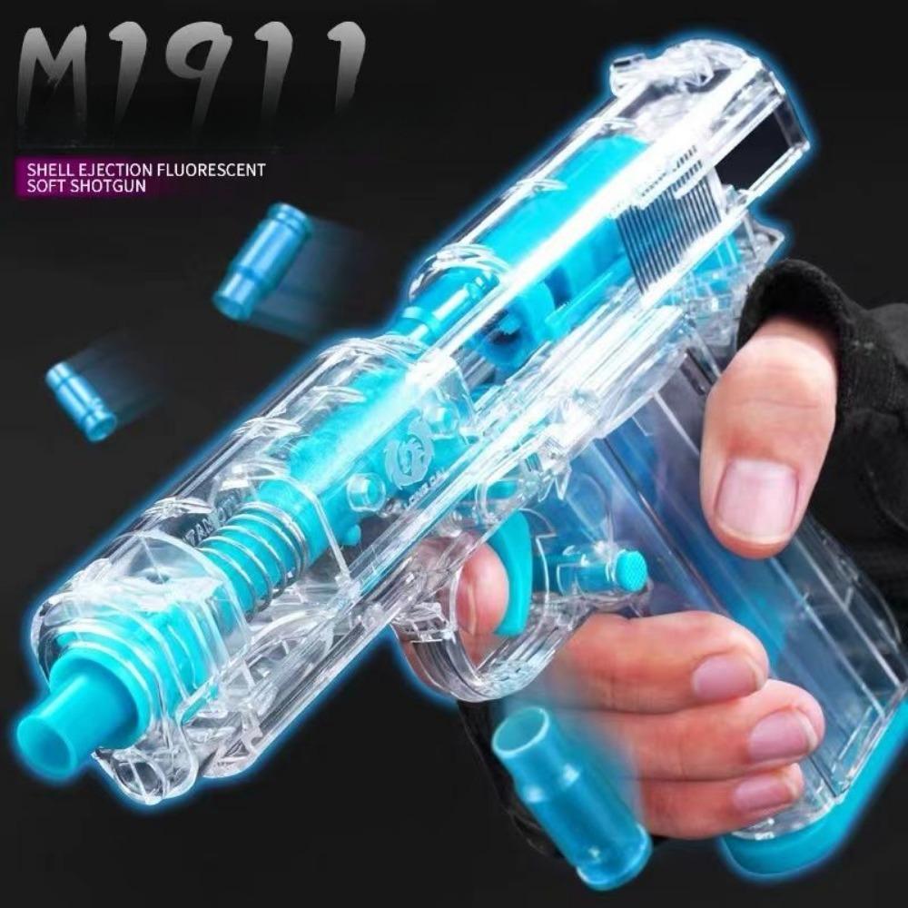 Tactical Luminous Toy Gun Transparent Shell Ejecting Soft Bullet For Kids Boys Adults Airsoft Pistol Children Birthday Gift