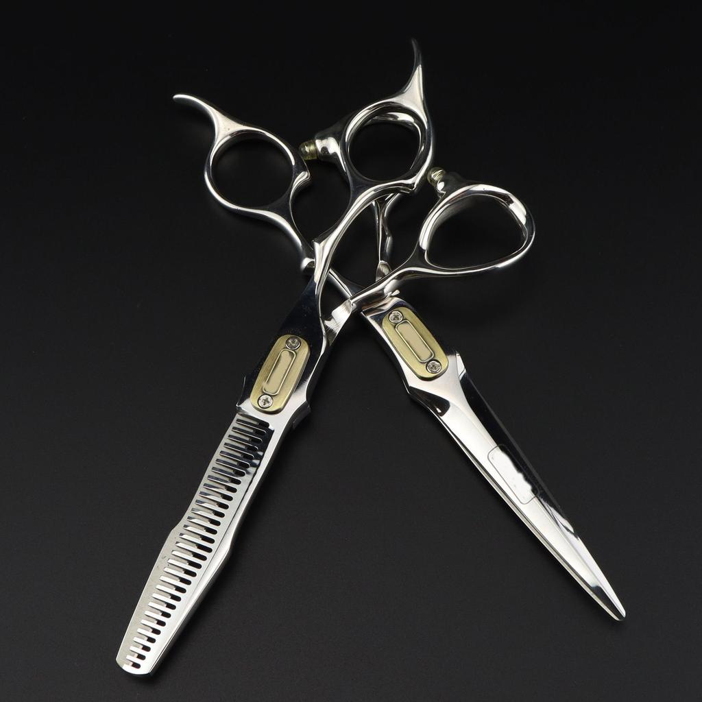 6,0 Zoll CM-01 Wand-doppelseitige Schwertrückseite, Haarschere, Haarschere, Flachschere, Pony-Schere, Zahnschere H