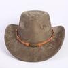 Popular European and American classic suede western cowboy hat men's and women's fashion LO style peach heart cowboy hat