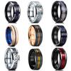 48 stylów moda 8mm celtycki smok pierścień ze stali nierdzewnej dla mężczyzn kobiety wkładka obrączka z włókna węglowego biżuteria prezenty na rocznicę