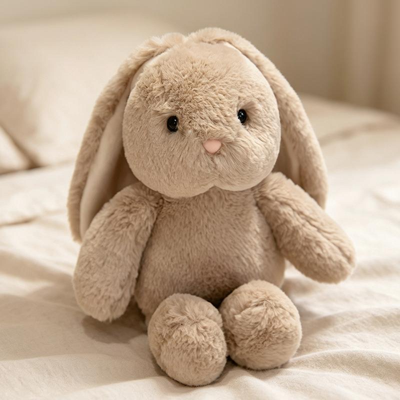 Accompany And Comfort Collection Fluffy Rabbit Plush Doll Cute Soft Rabbit Plush Rabbit Stuffed Doll Cute Gift For Kids  Girls