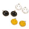9/10Pcs 20mm Smile Round Drop Oil Alloy Pendant For Jewelry Component Making DIY Necklace Bracelet Earring