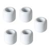 5 Pezzi Eleganti Portacandele in Ceramica Bianca per Decorazioni Tavola Matrimonio Adatto per Candele da 0,6-0,7 Pollici