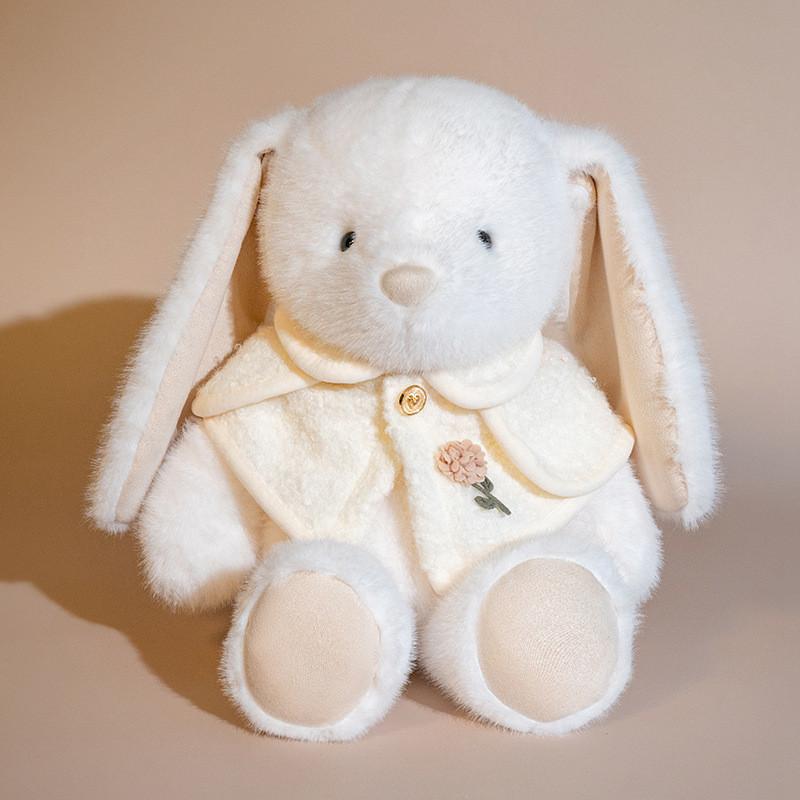 Toy Bunny Plush Doll Shawl Rabbit Sleep Buddy Stuffed Animal Occasions Gift