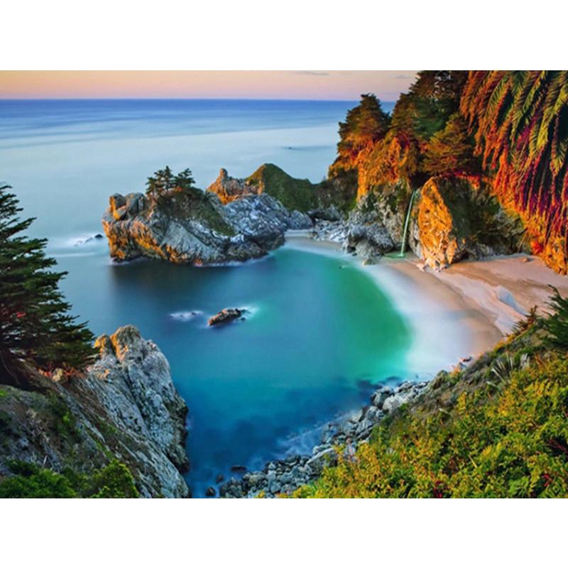 

5D DIY алмазная живопись накидка Пейзаж Пейзажная картина Алмазная вышивка крестиком комплект полный горный хрусталь мозаика домашний декор Round 40x50cm