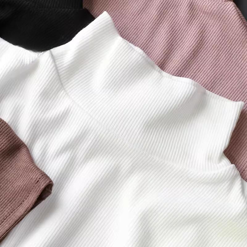 Women Elatic Vest Style Fake Collar High Round Neck Detachable Collar Woman Solid Color Shirt Winter Warm Neck Scarf