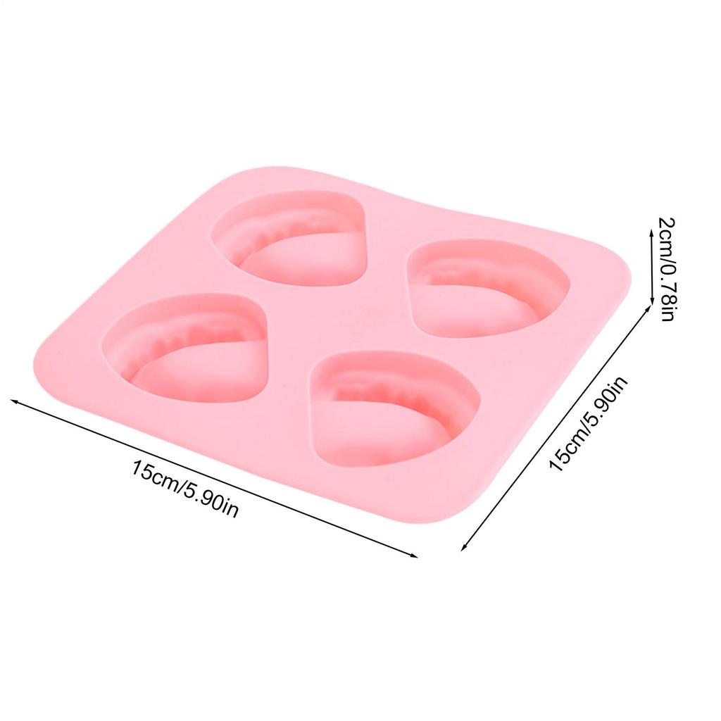4-hole Teeth Shape Mold Food Grade Silicone Ice Cream Mold Beverage Making Easy Release Mould For Whiskey Wine Champagne Soda