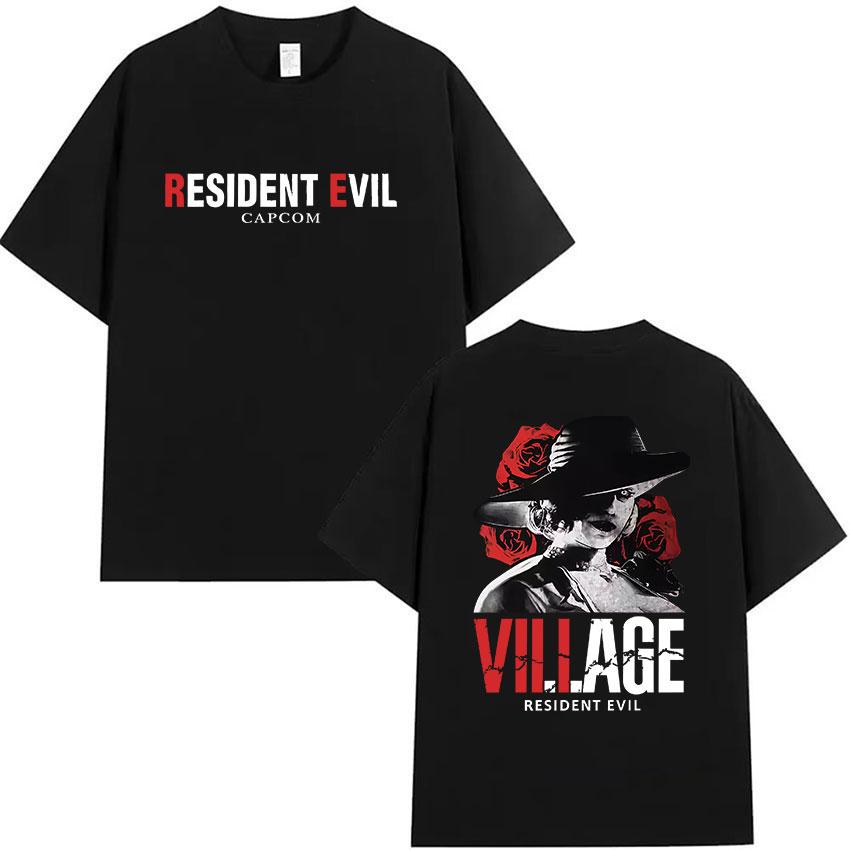 Heißes Spiel Resident Evil Merch T-Shirts Herren Damen Vintage Hohe Qualität Mode T-Shirt Sommer Baumwolle Übergroße T-Shirts Streetwear
