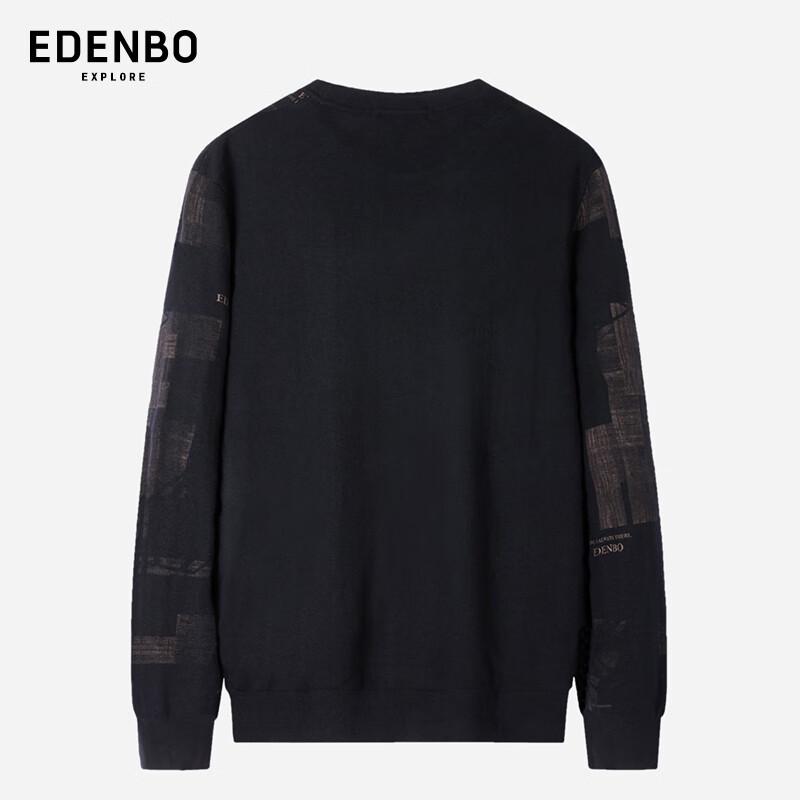 Edenbo Men's Crew Neck Wool Blend Sweater